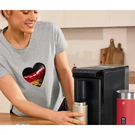 Tchibo Elektrischer Milchaufschäumer rot/edelstahl