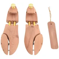 VidaXL Schuhspanner mit Schuhlöffel EU 44-45 Massivholz Zeder