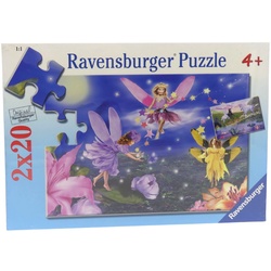 Ravensburger Puzzle Elfen und Einhörner 089772 2 x 20 Teile 26,4 x 18,1 cm NE...