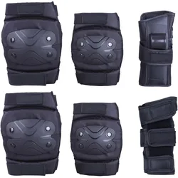 Protektoren-Set L.A. SPORTS "Schützer Set Knie & Ellenbogenschützer Hand-Protektoren XL Erwachsene", schwarz, Protektoren, Polyester