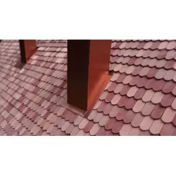 Dachziegel Biberschwanz dunkelrot 500 Stück Modell von Juweela 1:32