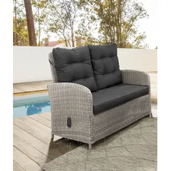 Destiny Loungesofa »MERANO II«, Aluminium, Polyrattan, 2er Sofa, inkl. Auflagen Destiny vintage weiß