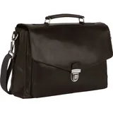 LEONHARD HEYDEN Roma Aktentasche Leder 40 cm Laptopfach schwarz