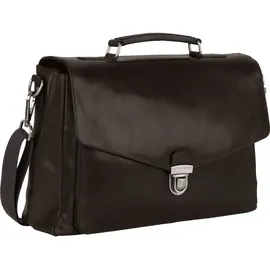 LEONHARD HEYDEN Roma Aktentasche Leder 40 cm Laptopfach schwarz