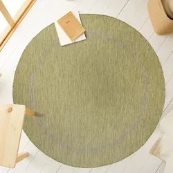 Outdoorteppich AYYILDIZ TEPPICHE "RELAX 4311", grün, H:5mm Ø:200cm, Polypropylen, Teppiche, pflegeleicht, robust, In- und Outdoor geeignet, große Farbauswahl