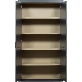 Woood GUNNAR Mehrzweckschrank 120 x 48 x 217 schwarz