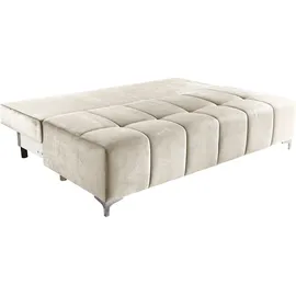 exxpo - sofa fashion 3-Sitzer EXXPO - SOFA FASHION "Sinus Schlafsofa, Dauerschläfer, Bettkasten, mit Federkernpolsterung", beige, B:202cm H:86cm T:103cm, Sofas, bequem, mit hochwertigem Funktionsbeschlag für mehr Komfort