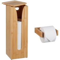 Relaxdays Toilettenpapierhalter 2-tlg. Toilettenpapierhalter-Set