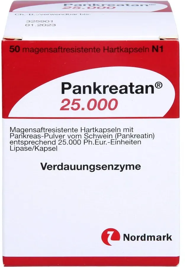 NORDMARK PANKREATAN 25.000 magensaftresistente Hartkapseln Zusätzliches Sortiment