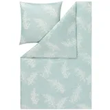 Estella Mako Interlock Jersey Bettwäsche Rosalina Mint 1 Bettbezug 135 x 200 cm + 1 Kissenbezug 80 x 80 cm