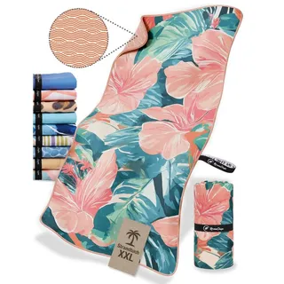 NirvanaShape Strandtuch Reise Handtuch Strandtuch XXL - Strandhandtuch, Mikrofaser Badetuch blau