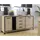 Forte Sideboard Trondheim 177,4 x 81,3 x 41,5 cm Schwarz / Artisan Eiche