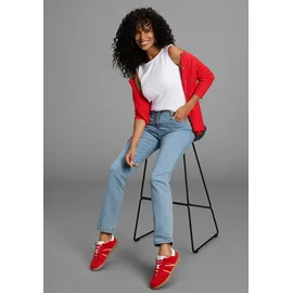 Arizona Gerade Jeans »Annett« bequeme Passform, 5-Pocket-Style, hohe Taille, Gr. 38 N-Gr, bleached, , 568355-38 N-Gr