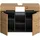 xonox.home Waschbeckenunterschrank Canu 80 x 55 x 34 cm Eiche/Grau