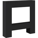 Kaminumrandung Schwarz 81x18x82 cm Holzwerkstoff - Schwarz
