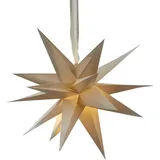 MARELIDA Papierstern December 3D Stern mit Band Weihnachtsstern Faltstern D: 35cm creme