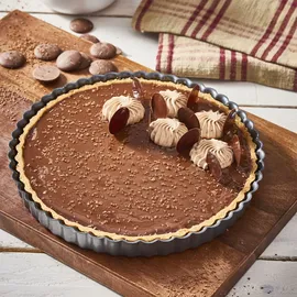 De Buyer - Runde Canelée Form aus antihaftbeschichtetem Stahl - Durchmesser 24 cm - 4705.24, Grau