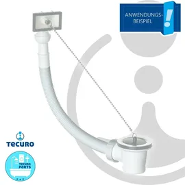 tecuro Berlauf-Verbindungsrohr Ø 25 x 310 mm mit 1 Zoll Überwurfmutter