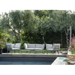 Garten Sofa Domino 2-Sitzer, Taupe/Taupe