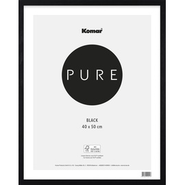 KOMAR Bilderrahmen Holz schwarz 40x50 cm mit hochtransparentem Acrylglas, schwarz, 40 x 50 cm