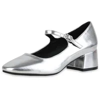 VAN HILL Damen Mary Janes in Silber