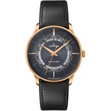 Junghans Automatik Herrenuhr Meister Worldtimer mit Lederband 027/5013.02