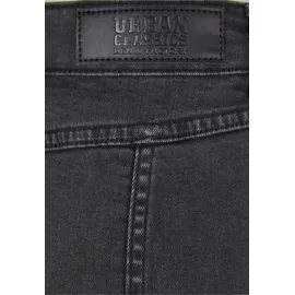 URBAN CLASSICS Organic Stretch Button Denim Jeansrock Black Washed 32