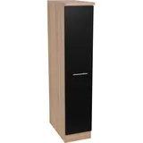 Respekta Apothekerschrank Merle, Schwarz, Eiche, Metall, 30x144.8x60 cm, individuell planbar, Zusatzausstattung erhältlich, Küchen, Küchenmöbel, Küchenschränke, Apothekerschränke