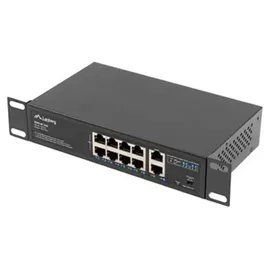 LANBERG Switch 8X 100MB PoE+/2x1Gb unmanag. 10/19'' 120W