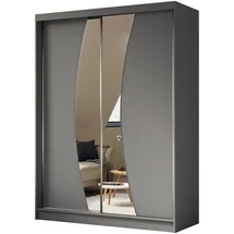 altdecor Schiebetürenschrank VOXI 160 x 216 x 61 cm Grau