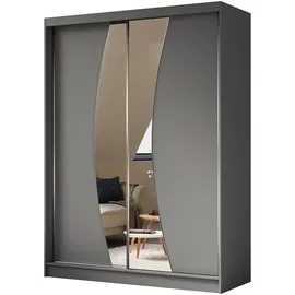 altdecor Schiebetürenschrank VOXI 160 x 216 x 61 cm Grau