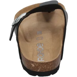 ROHDE Zehentrenner Pantolette Metallic-Optik Alba 5600, Grau | Gr.: 38