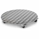 Siena Garden Pflanzenroller Alu, rund 30 cm, silber