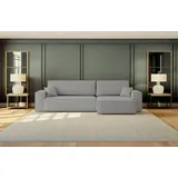 kaiser möbel Ecksofa mit schlaffunktion und bettkasten, BEST XL stoff Poso, Quelle, Verita, Mit Bettfunktion und Bettzeugfach grau