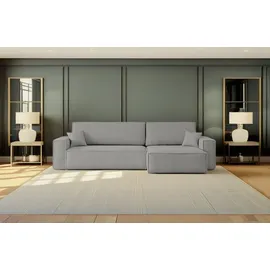 kaiser möbel Ecksofa mit schlaffunktion und bettkasten, BEST XL stoff Poso, Quelle, Verita, Mit Bettfunktion und Bettzeugfach grau