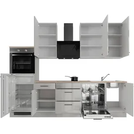 Flex-Well Küchenzeile Lund 280 cm grau