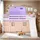 Homestyle4u Hochbett Kinder 90 x 200 cm Kiefer lackiert weiß lila