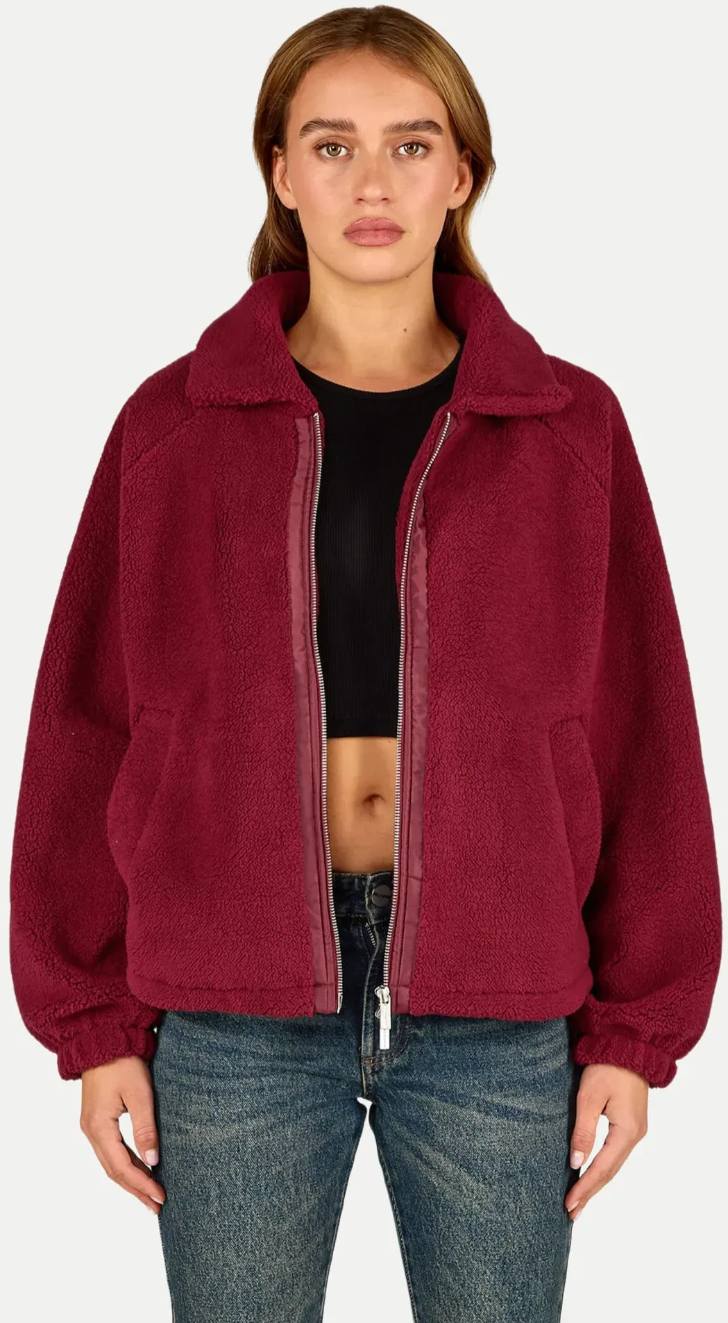 Teddyjacke Enna Rot L