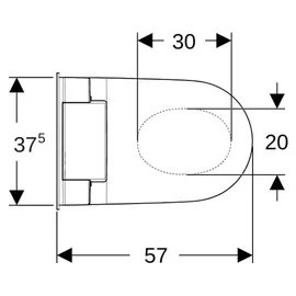 Geberit AquaClean Sela Wand-Dusch-WC mit WC-Sitz Weiß matt