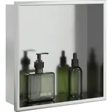 vidaXL Duschnische Gebürstet Silbern 32x32x9 cm Edelstahl