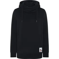 Hoodie mit Mountain-Logo-Patch SCHWARZ S