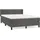 vidaXL Boxspringbett mit Matratze Dunkelgrau 140x200 cm Samt