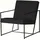JAN KURTZ Sessel Style Polyester 62 x 75 x 78 cm Schwarz