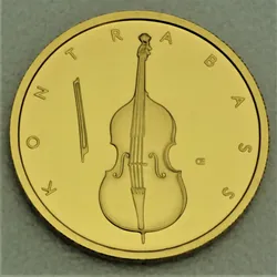Goldmünze 50 Euro Kontrabass 2018 Musikinstrumente (Deutschland)