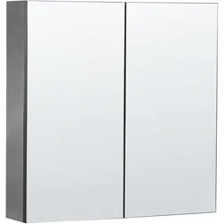 Bad Spiegelschrank schwarz / silber 60 x 60 cm NAVARRA