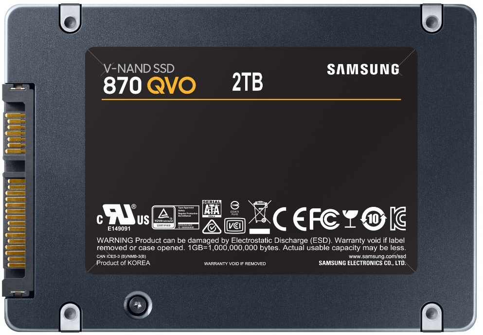 Samsung SSD 2TB 2.5" (6.3cm) SATAIII 870 QVO (MZ-77Q2T0BW)