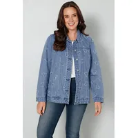 MIAMODA Damen große Größen Übergrößen Plus Size Jeansjacke, Herzen,