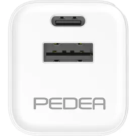 PEDEA Dual Mini Reiselader 30W, Drinnen, AC, Weiß