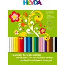 Heyda Tonkarton-Block 24 x 34 cm 24 Farben