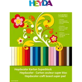 Heyda Tonkarton-Block 24 x 34 cm 24 Farben